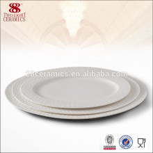 placa redonda de cerámica de los fabricantes de China para la placa de cena de la porcelana del hotel